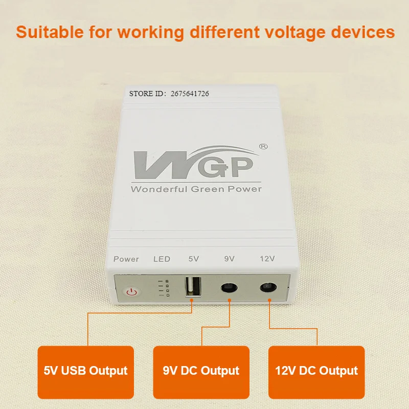 Mini UPS 38.48Wh/10400mAh Router Optical Cat Adapter 5V 9V 12V Uninterruptible Power Supply DC Backup Power EU Plug portable ups,dc power supply,mini ups,uninterruptible power supply