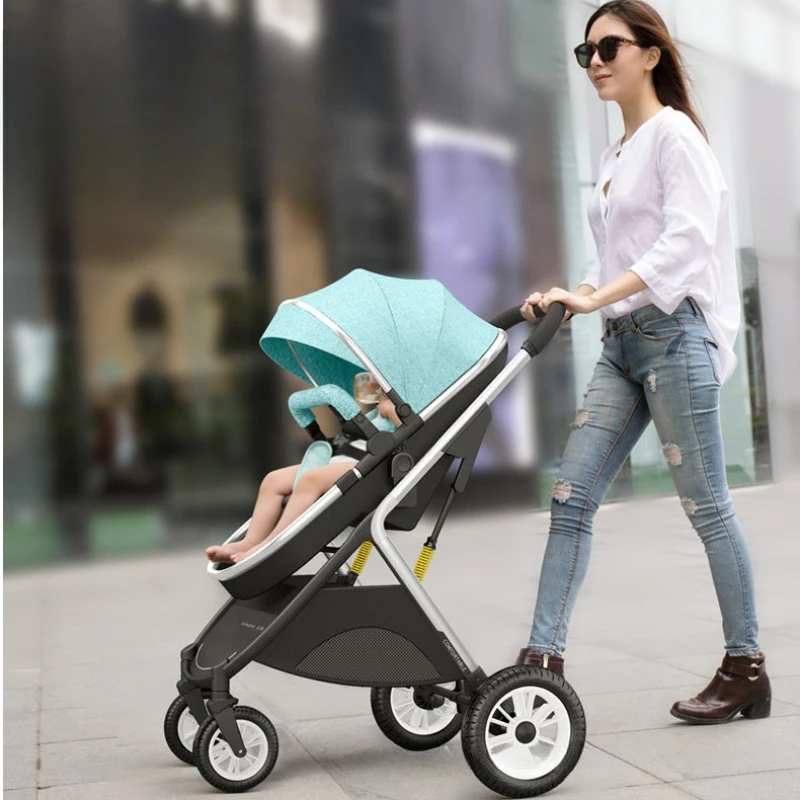 Baby stroller lightweight folding shock absorber detachable double children's carriage