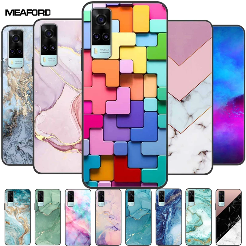 Marble Soft TPU Silicone Phone Cover - Protective Back Case Coque