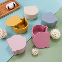 TYRY.HU 1pcs Silicone Lunch Box with Lid Round Food Crisper Bento Box Kitchen Storage Microwave Fruit Salad Fresh-Keeping 2