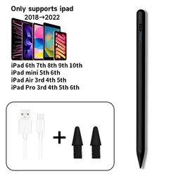 Enhanced Apple Pencil 2-Compatible Stylus with Palm Rejection Technology (Black)