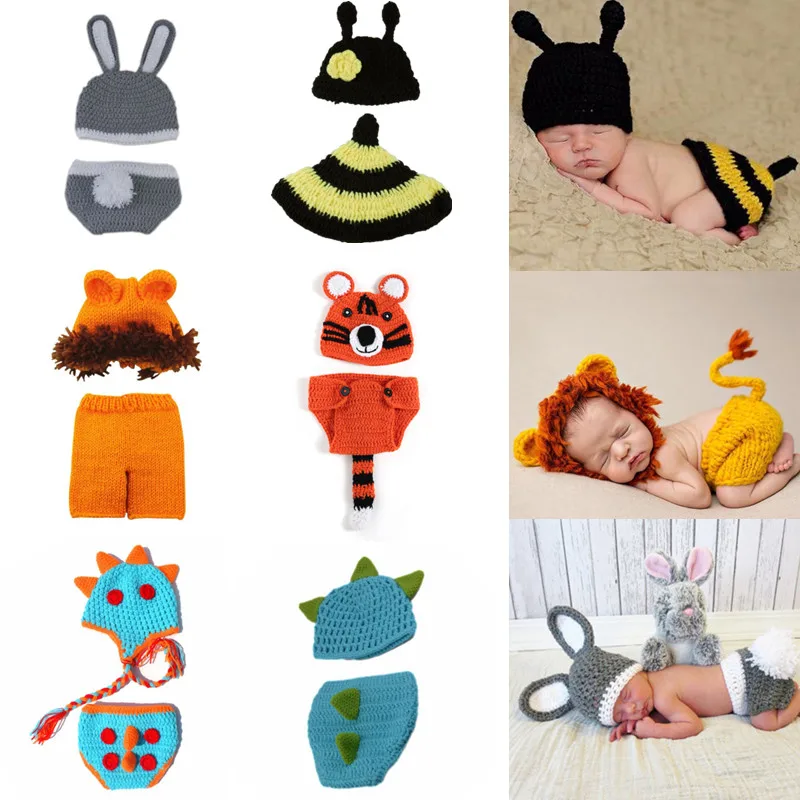 

New Born Crochet Knitted Newborn Photography Props Photo Accessories Baby Costume Boys Girls Photographie Clothes