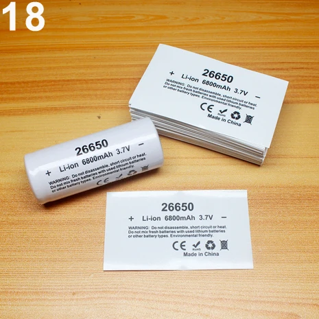 100pcs/lot 26650 Lithium Battery PVC Shrink Sleeve 26700 Battery Cover Encapsulation Heat Shrink Sleeve Shrink Insulation Film images - 6