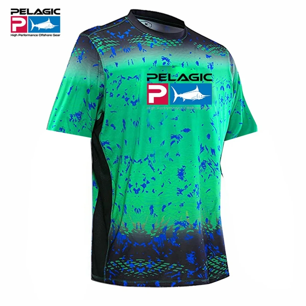 

2024 Pelagic Fishing Shirt Short Sleeve Uv Protection Man Outdoor Camouflage Moisture Wicking Jersey Pelagic Fishing Apparel top