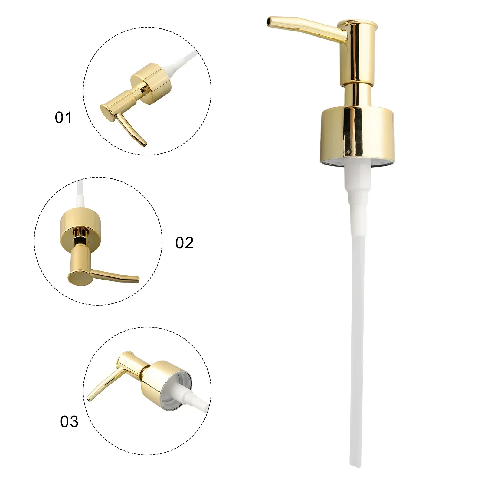 Soap Dispenser Soap Pump Soap Dispenser Head Gold Silver Soap Dispenser Pump Head Press Pump Head Plastic Lotion Bottle Hand Soap Press For 28/400 Thread