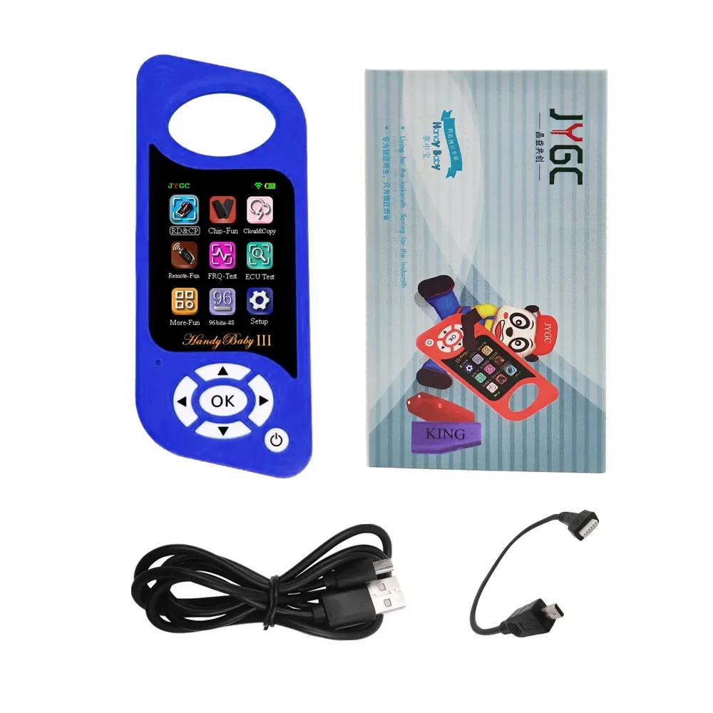 JYGC Handy BabyIII Car Keys Chip Copier Auto Key Programmer Free G/96bit 48 for 4D/46/47/48/G/King/Red Chips with Silicone Case