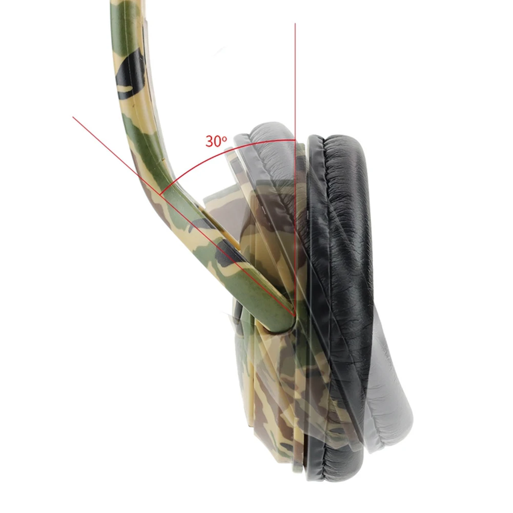 Wired Camouflage Gaming Headset 3.5mm Plug Over-Ear Headphone with Mic Volume Control Gaming Headphone for PS4/Laptop/Computer