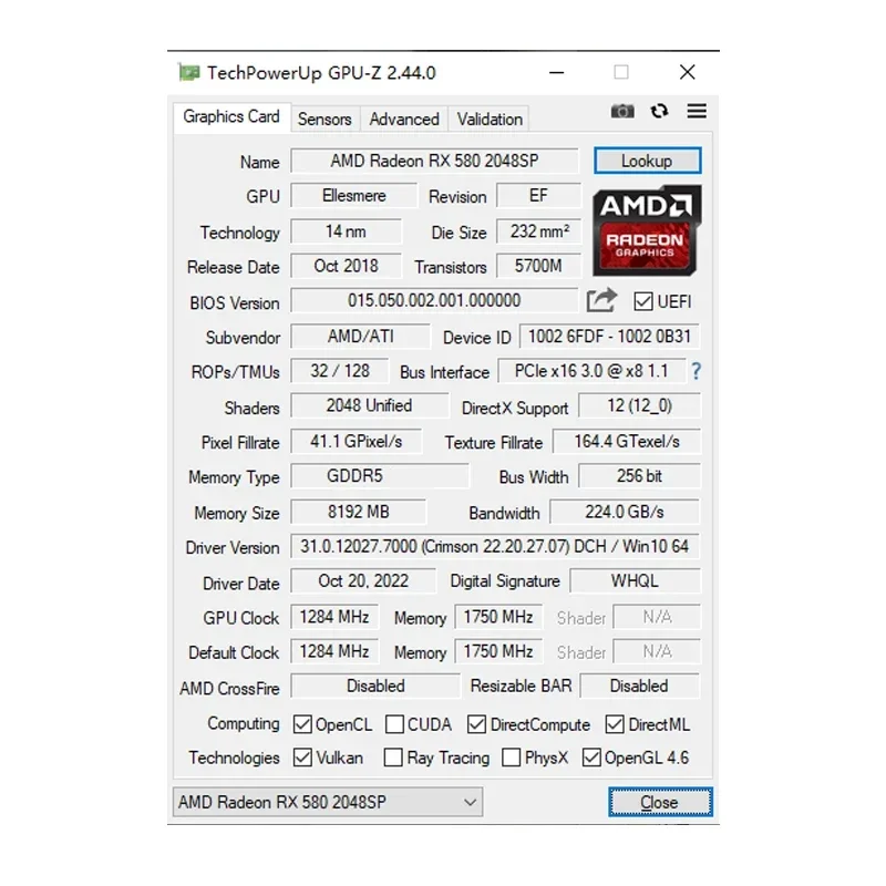 Рисунок 6 - Видеокарта MOUGOL AMD Radeon RX580 8G GDDR5