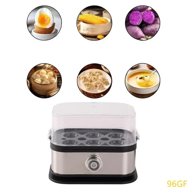 Space Saving Eggs Boiler 200W Automatic Cooker 6 Eggs Capacity Electric Steamer Multi Functional Kitchen Appliance 2