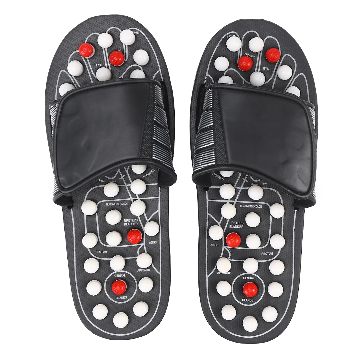 

Arch Pain Massage Shoes Shiatsu Relax Sandals Health Rotating Tai Chi Gossip Magnetic Slippers Pedicure Bagua Men Women