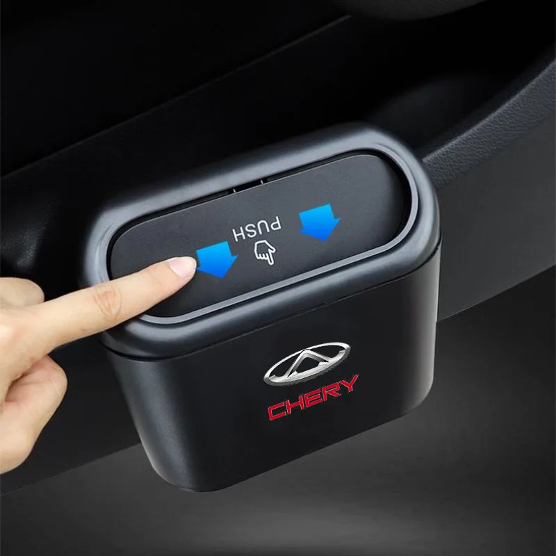 Hanging Vehicle Garbage Dust Case Storage Box Rubbish Bin for Chery Tiggo 2 3 4 6 7 8 3X 5X Pro T11 Auto Interior Accessories