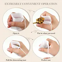 300/50PCS Disposable Tea Bags Non-woven Fabric Drawstring Tea Infuser Spice Loose Tea Coffee Seal Filter Mesh Bag Kitchen Tools 6