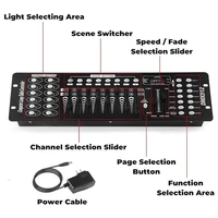 Yiflamefly AC 100-240V Black Grand Console DMX and MIDI Operator 192 Channel Light Controller for Live Concerts KTV DJs Clubs 2