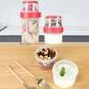 Fresh-keeping Food Container Fruit Salad Yogurt Box Kitchen Container For Cereals Double-layered Portable Travel Storage Jars 6