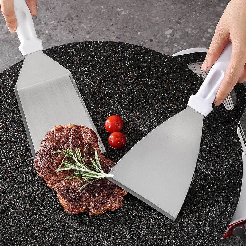 Kitchen Utensils Stainless Steel Cooking Spatula 1pc Deep Fried Plate Grill Pancake Steak Spatula Pizza Cake Transfer Spatula