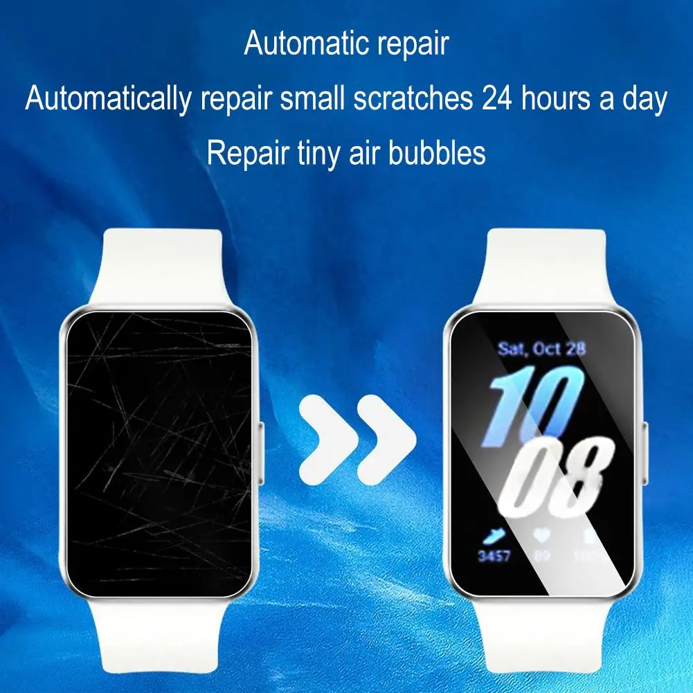 삼성 Galaxy Fit3 용 화면 보호기 Ultra-HD 긁힘 방지 소프트 하이드로 겔 필름 전체 화면 워터 젤 필름 시계 보호