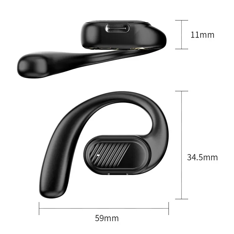 Universal Bluetooth 5.4 Wireless Earphones with Mic for Sport, Business, and Music - Enhanced Stereo Sound