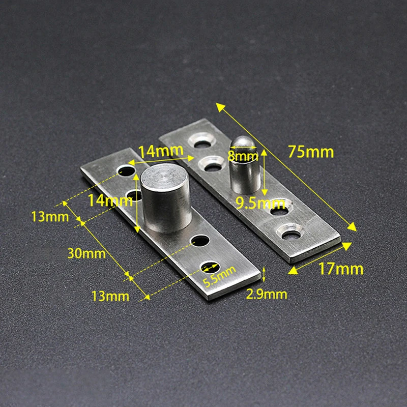 Door Hinge Stainless Steel Rotating 360 Degree Rotation Axis Up Down Locating Shaft Hidden Pivot Supplies