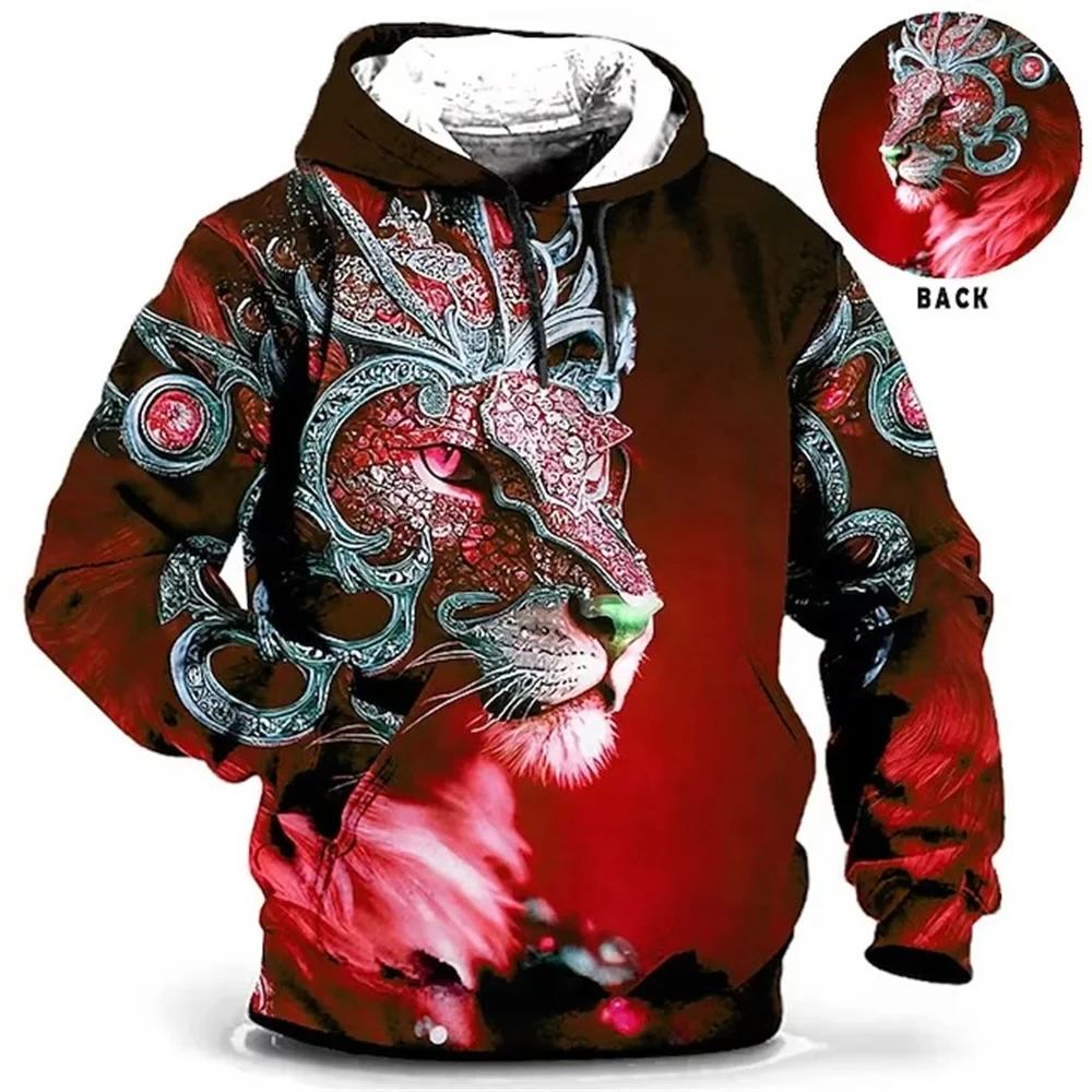 thumbnail image 1 of Sudadera con capucha divertida para hombre con estampado 3D de Divine Beast Green Dragon, estilo neutro, informal, de talla grande, 1 of 4