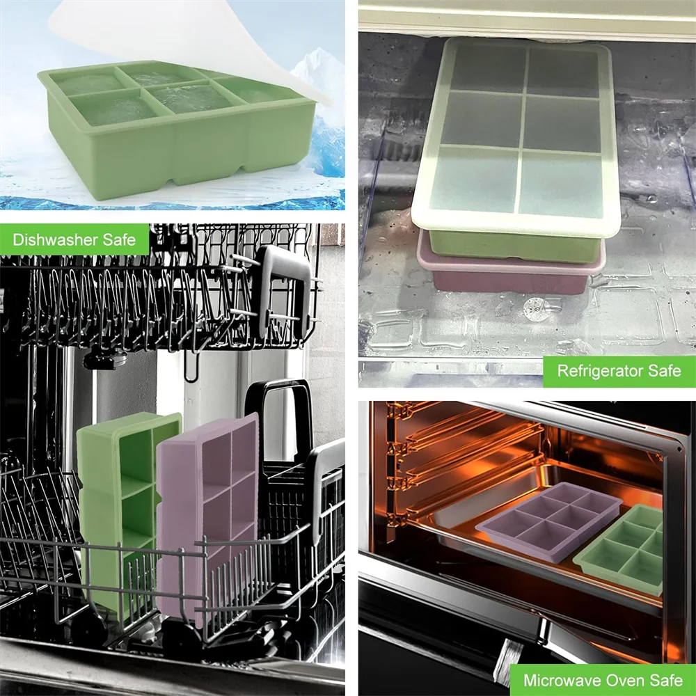 Large Silicone Ice Cube Tray with Lid-premium-2025 – Leakproof, Odor‑Free Square Molds for Whiskey & Cocktails | BPA‑Free Freezer S75065f0203894233880c07f316c9379eG