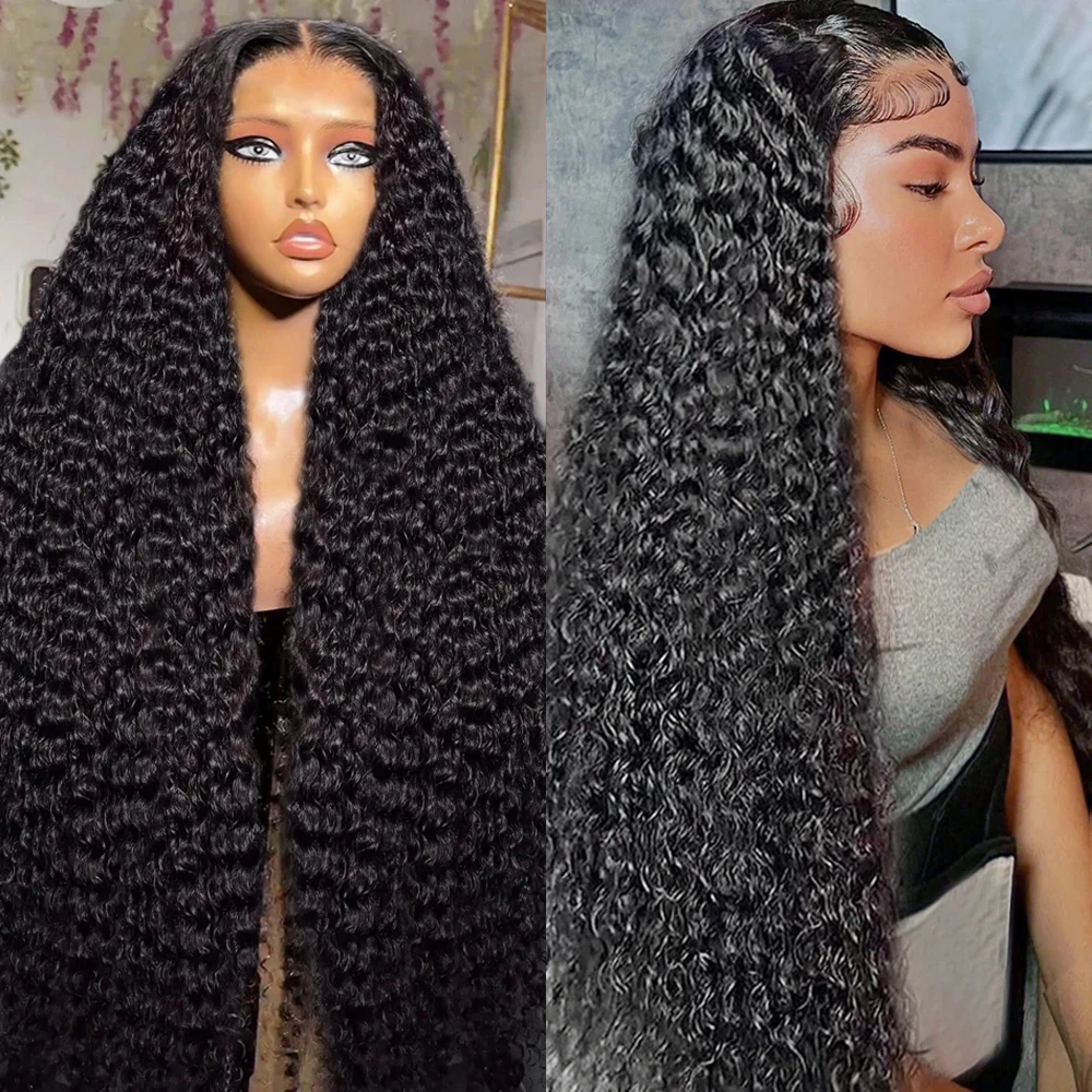 

7x5 Lace Closure Curly Pre Cut Lace 13x4 Lace Front Lace Blends Into Skin Pre Bleached Knots Glueless Wig Human Hair For Women