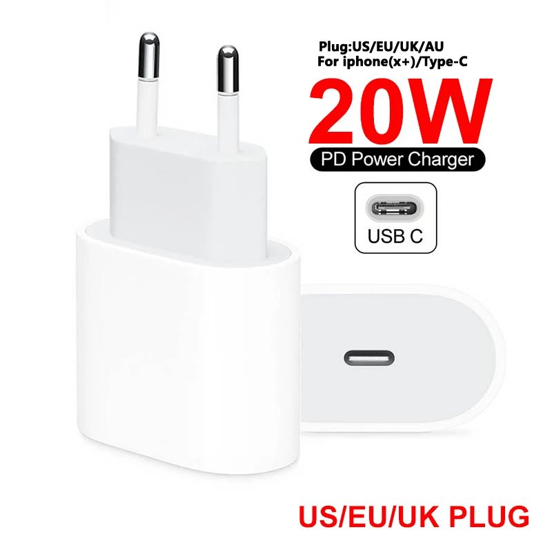 quick charge 3.0 20W Fast Charger For iPhone 13 AU/EU/US/UK Plug and Data USB Cable For iPhone 12 Charger Wire For iPad USB Type C to Lighting 65 watt usb c charger