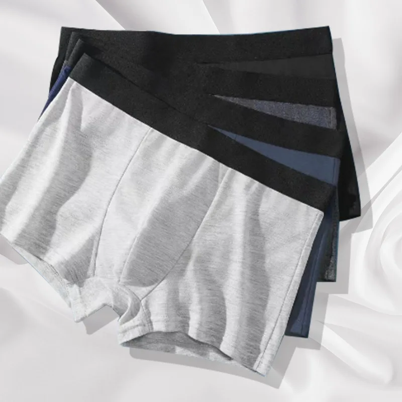 

4pcs Cotton Bottoms 2024 Men Panties Breathable Underwear Male Brand Boxer Underpants For Homme Luxury Set Shorts Dropshipping