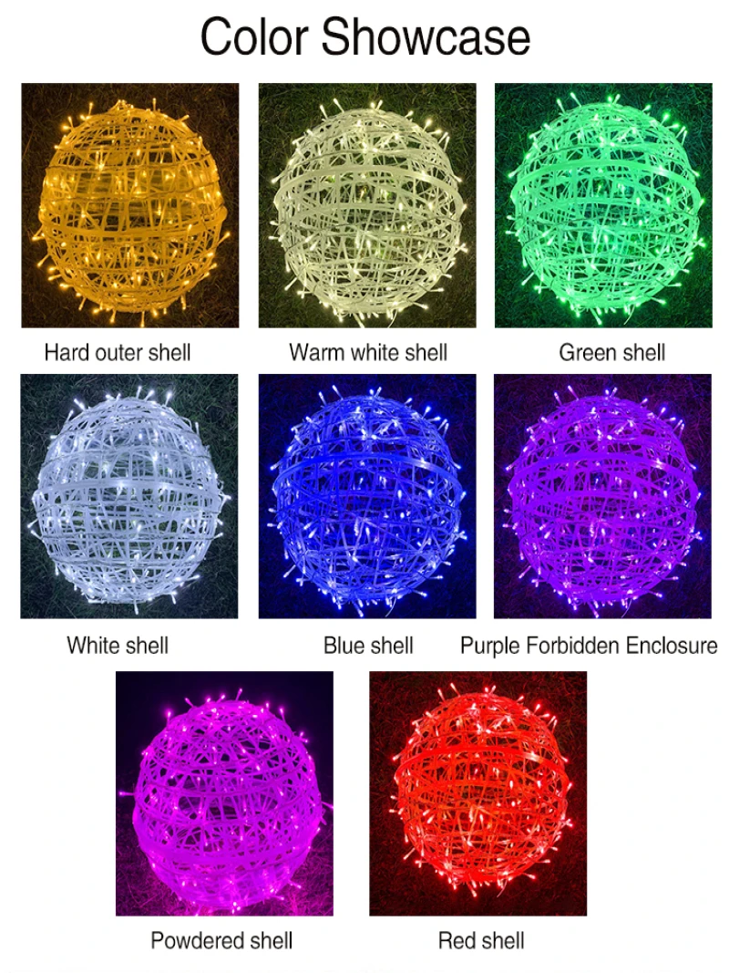 Christmas lights Outdoor waterproof hanging tree takraw ball lamp LED Vine Ball Lights led landscape lighting outdoor pendant lamp