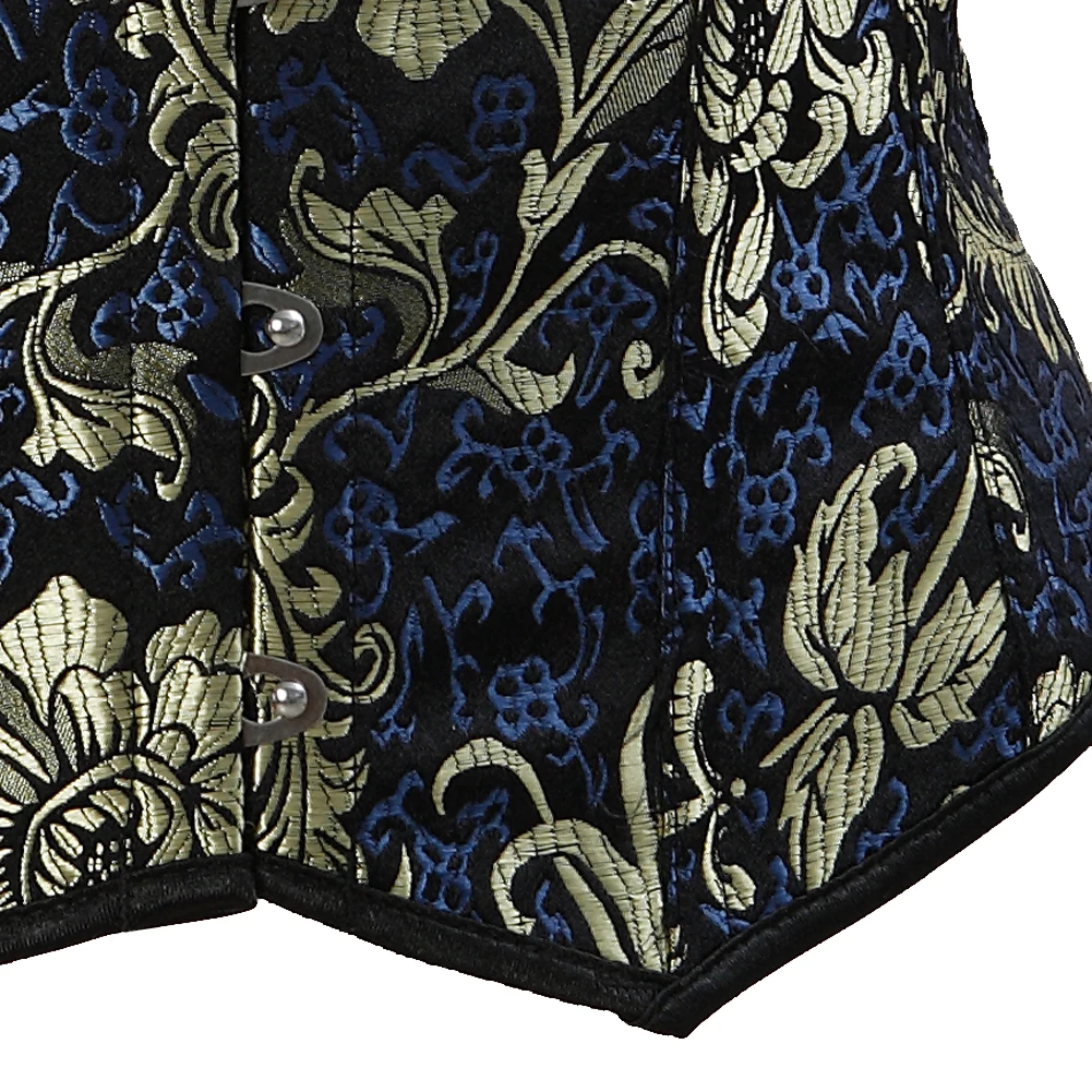 Full Body Embroidery Corset Vest Women Top Corgested Bustier Waist Cincher Straps Corset Waist Trainer Basque Women's Underwear