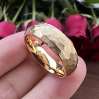 Quality Personality Multi-Faceted Hammered Brushed Finish Rings Men Women New Multicolor  Fashion Jewelry Ring Gift Wholesale