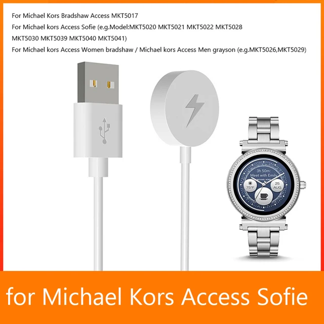 ساعة مايكل كورس الوصول Sofie Smartwatch شاحن حوض 1 متر اللاسلكية شحن كابل  حامل ساعة استبدال USB شاحن خط - AliExpress