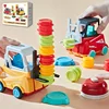 Children's Engineering Truck Forklift Press Shovel Toy Car Suit Education Stacking Toy Board Game for Party Boys Birthday Gift 1