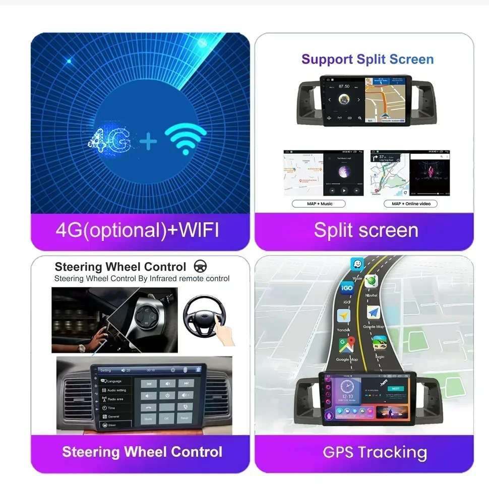 8+128G Car Radio Stereo Player for Toyota Corolla E120 E130 2000-2007 2Din GPS Android System Vehicle Autoradio DSP car multimedia player car radio