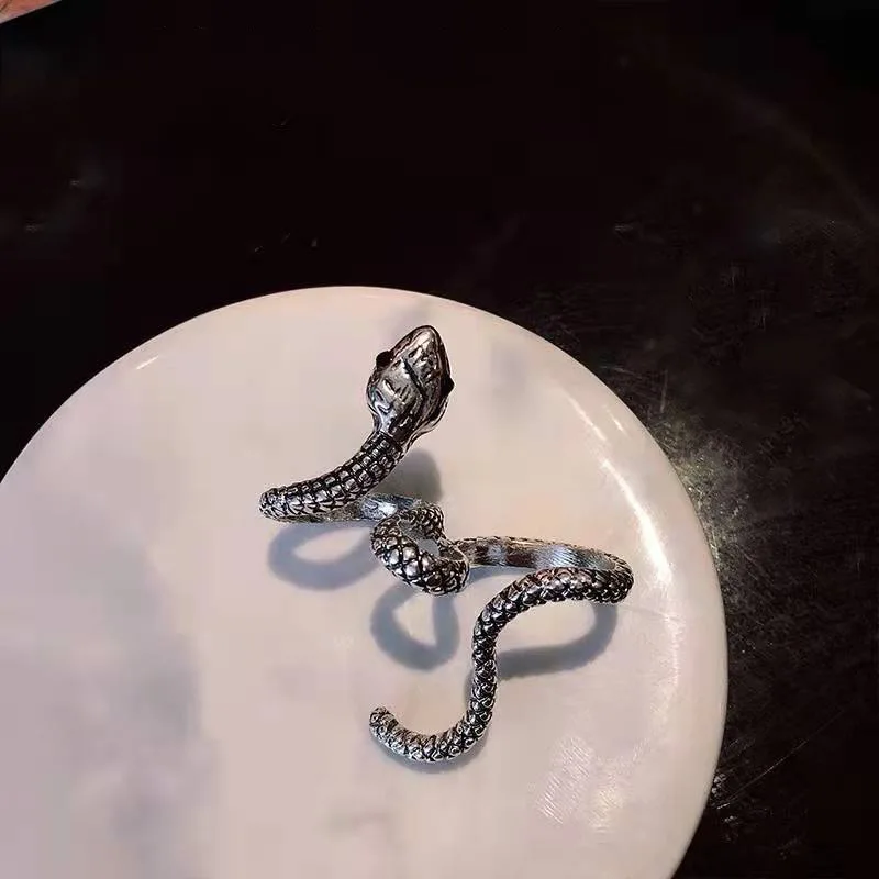 Schlangenförmiger Vintage Ring Ästhetischer Ring Y2k Schmuck ME02