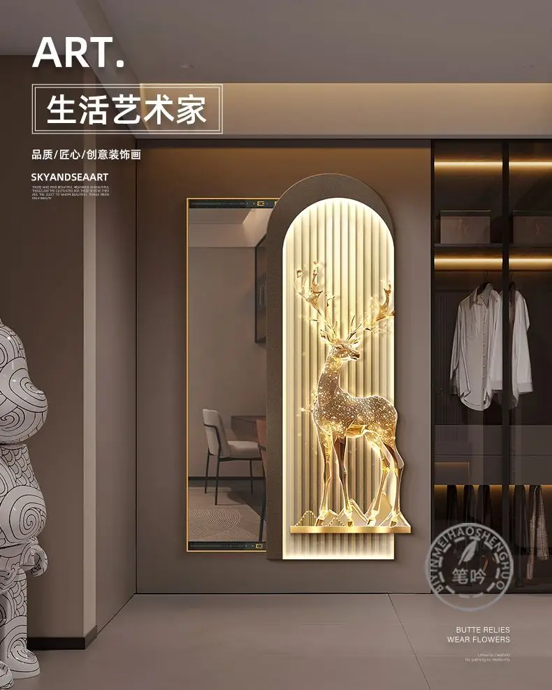 Description Picture 3 of itemLuxe Bathroom Mirror Organizer Makeup Modern Design Mirror Display Creative Espelho Decorativo Home Furniture Accessories