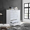 Warm White Modern Simple Design Storage Tall And Wood Chest Of Drawer With Lock 6