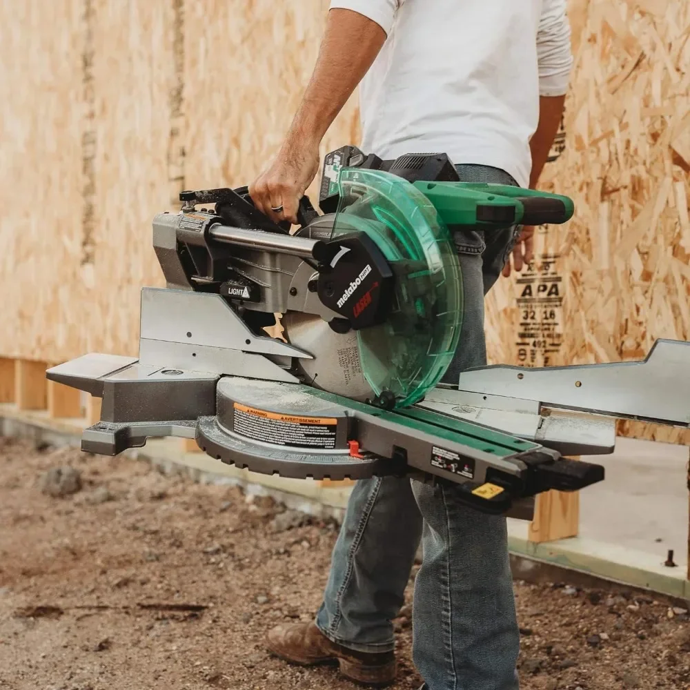 36V Sliding Miter Saw 10-Inch Blade Dual Bevel Includes Battery & Charger C3610DRAQA