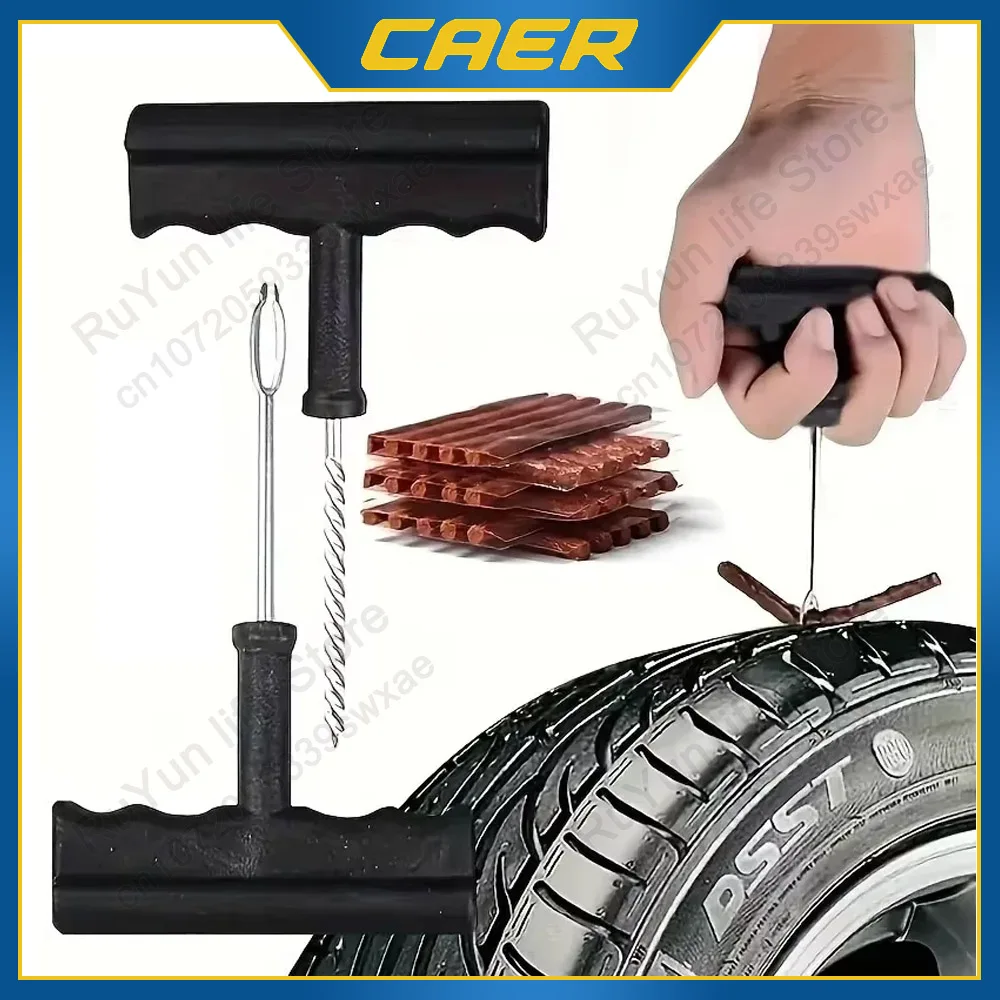 Tire Repair Kit CAER Car Motorcycle Flat Tyre Emergency Puncture Plug Set Universal Strips Stiring Glue for Tubeless Tires