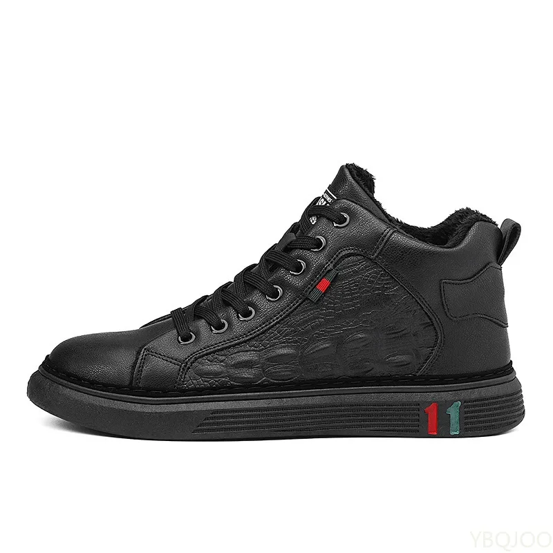 High top Men's Trendy Shoes Fashion versatile leather shoe casual non slip footwear Large slze Comfort Male Shoes Homme Zapatos 6