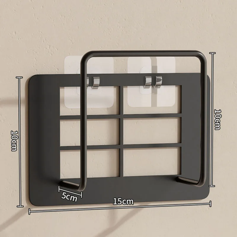 Настінне кріплення для маршрутизатора Стелаж із дизайном для управління кабелями для кронштейна ящика для зберігання та верхньої коробки, свердління не потрібна, стійка для Wi-Fi,