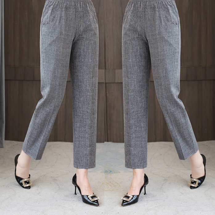 

Женские прямые брюки, новинка сезона весна-осень 2024, модные брюки стандартного кроя, повседневные женские прямые свободные брюки с высокой талией, T06