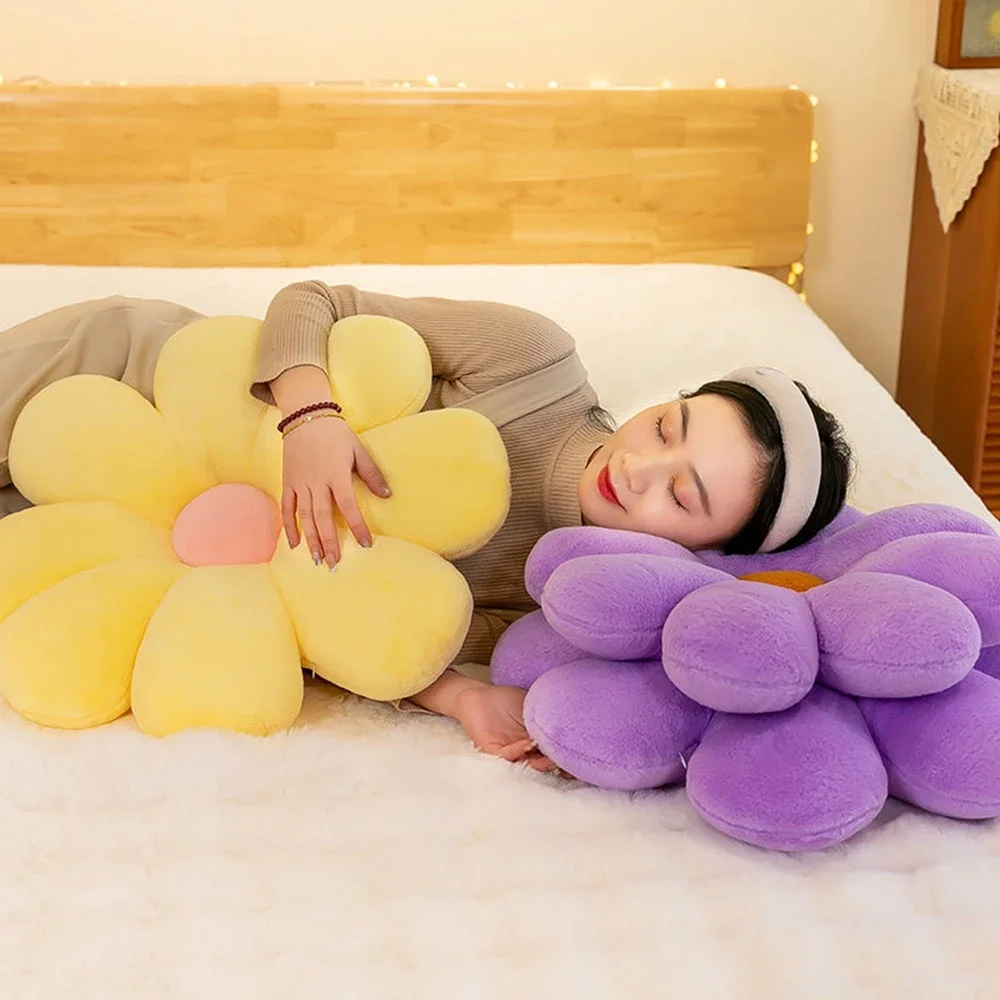 50cm Six Color Fashion Petal Pillow Pillow Headboard Pillow Living Room Sofa Cushion Window Decoration Sun Flower Light Luxury 4