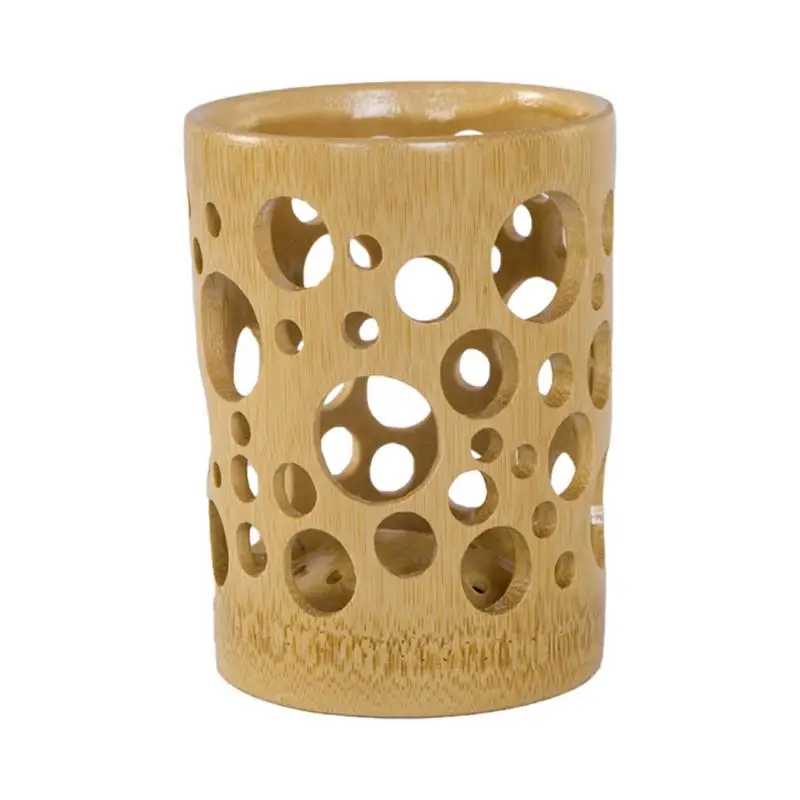 

Wooden Toothpaste Holder Toothbrush Box Case Hollow Design Luxury Storage Organizer Portable Toothbrush Cup Bathroom Accessories