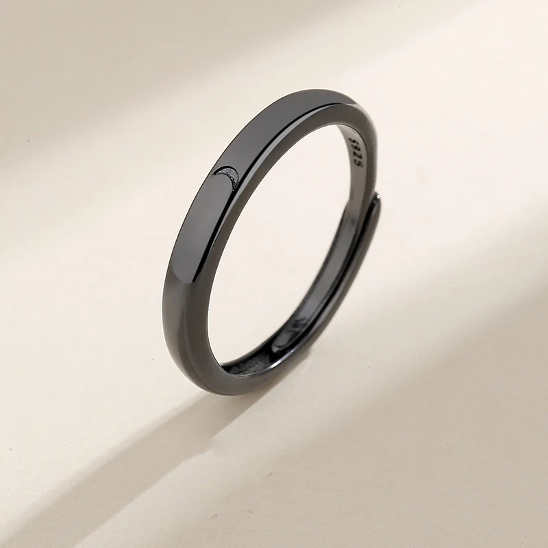 Fashion Simple Couple Ring Silver Color Sun Moon Adjustable Open Ring Jewelry For Women Men Wedding Anniversary Gifts fashion rings couple rings fashion ring finger rings