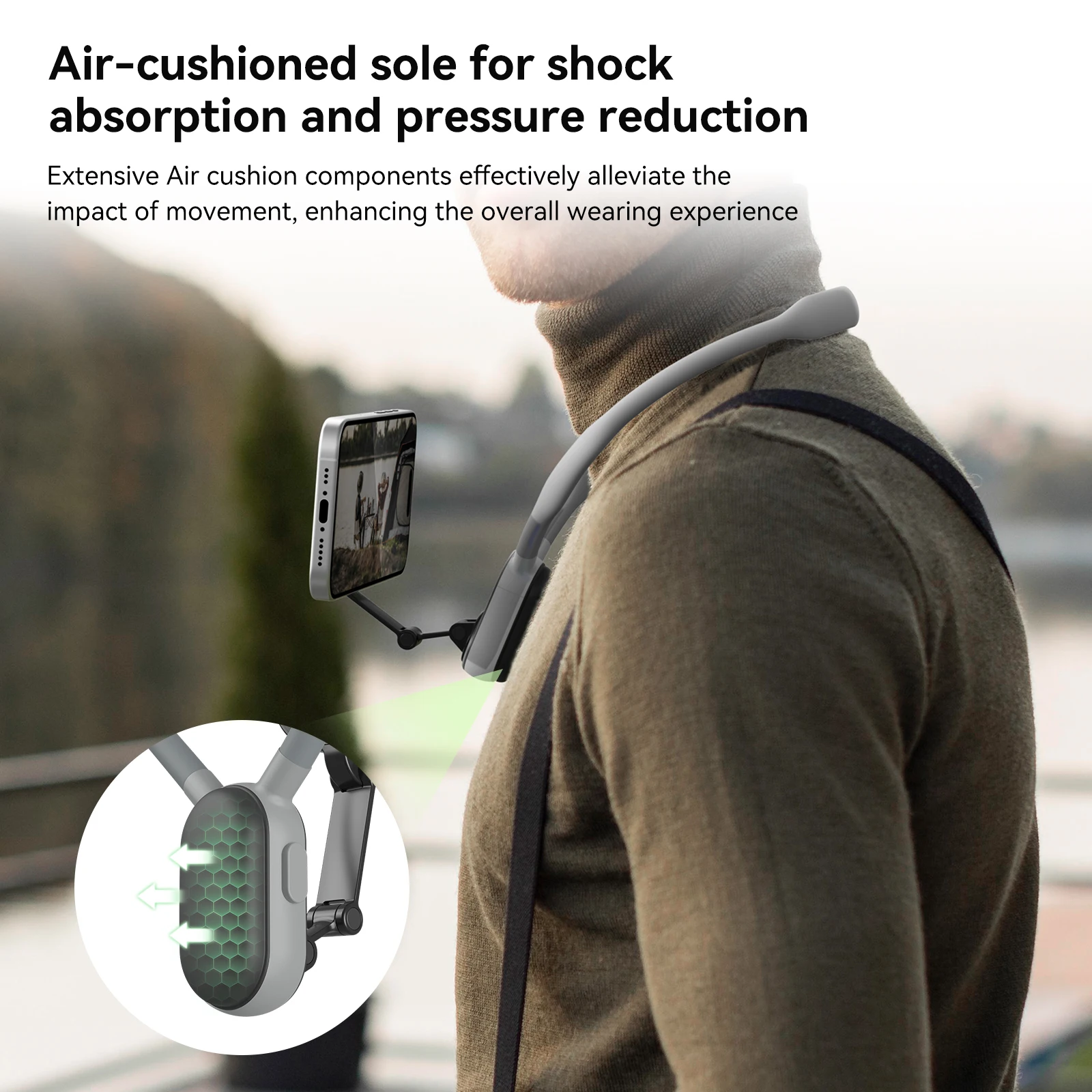 Telesin-silicone Magnético Neck Mount Quick Release Segure para Iphone 15 14 13 12 11 10 Samsung Huawei Xiaomi Acessórios do Telefone - Image 3