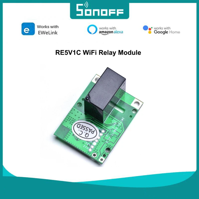 

SONOFF 5V Wifi Relay Module RE5V1C Switch Inching Selflock Relay Module Wireless Switches Working Modes APP/Voice/LAN Control