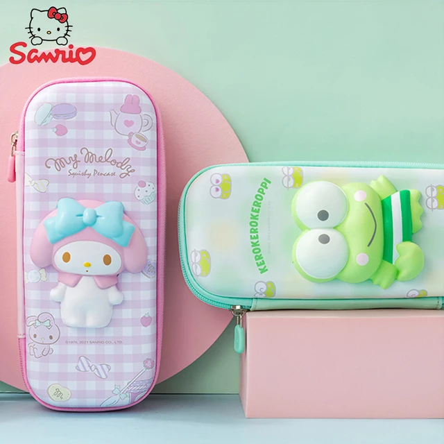 Sanrio Pencil Case Kawaii Hello Kitty Cinnamoroll Melody PU Large Capacity  Pencils Bag Pouch Pen Case School Supplies Stationery - AliExpress