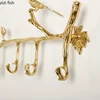 Brass Key Hook Bird Towel Rack Clothes Hat Hooks Hangers 5 Hooks Decorative Hook Towel Bar Hanger Wall-mounted Storage Rack 5