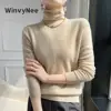 WinvyNee Women Clothing 100% Wool Sweater Stacked Collar Long Sleeve Solid Pullovers Soft Knitwear Tops Autumn Winter A1263016 1