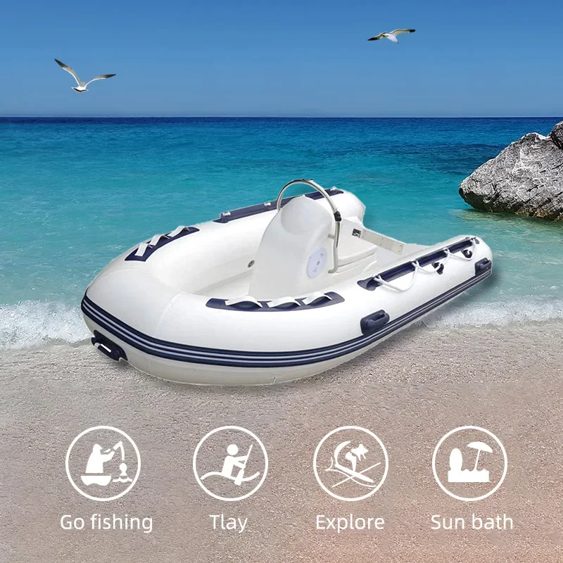 Dive PVC Rib Inflatable Rigid Fishing Power Boat Dinghy Yacht Raft rowing boat